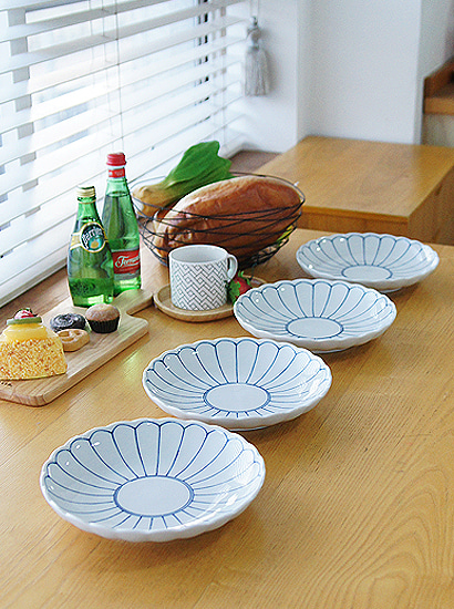 (재입고) 일본산 로터스 접시 대 4P세트